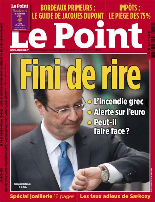 Couverture de "Point" du 17 Mai 2012